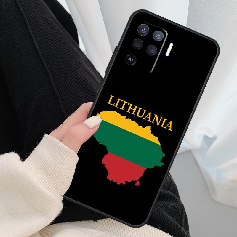 Модный чехол с флагом Литвы для Oppo A17 A57 A77 A40 A78 A54 A74 A94 A76 A16 A96 A18 A60 A80 A38 A58 A98 A15 A5 Pro