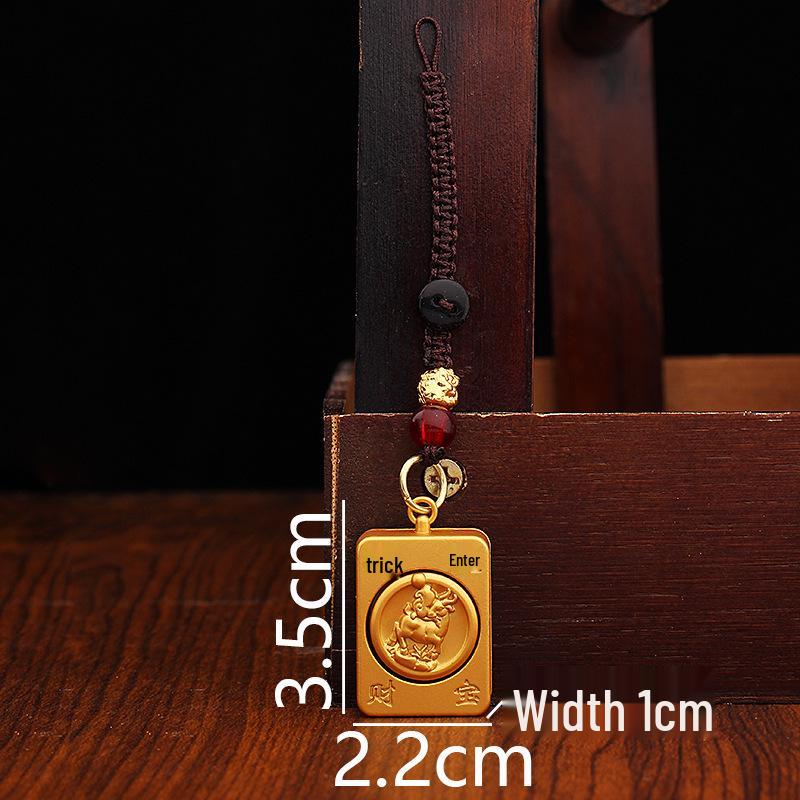 2025 Year of the Snake Spinning Key Charm Pendant for Men