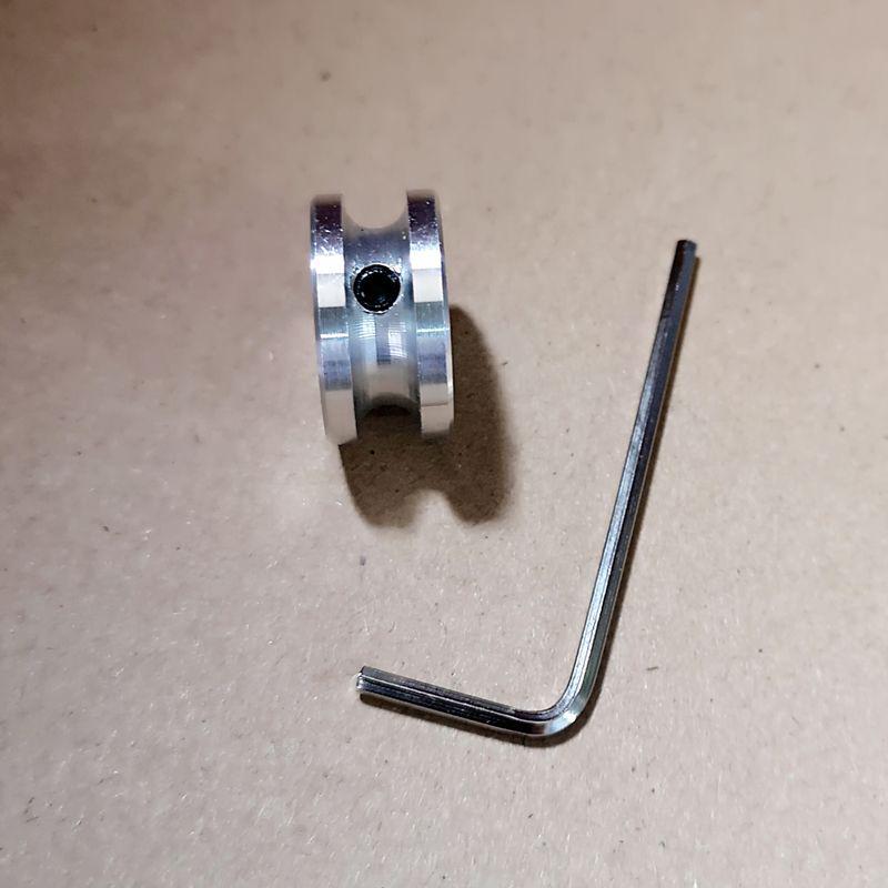 Шкив из алюминиевого сплава с одним ручьем для токарного станка, колесо неприводного шпинделя, модель двигателя (Полиуретановый круглый шкив с U-образным пазом)