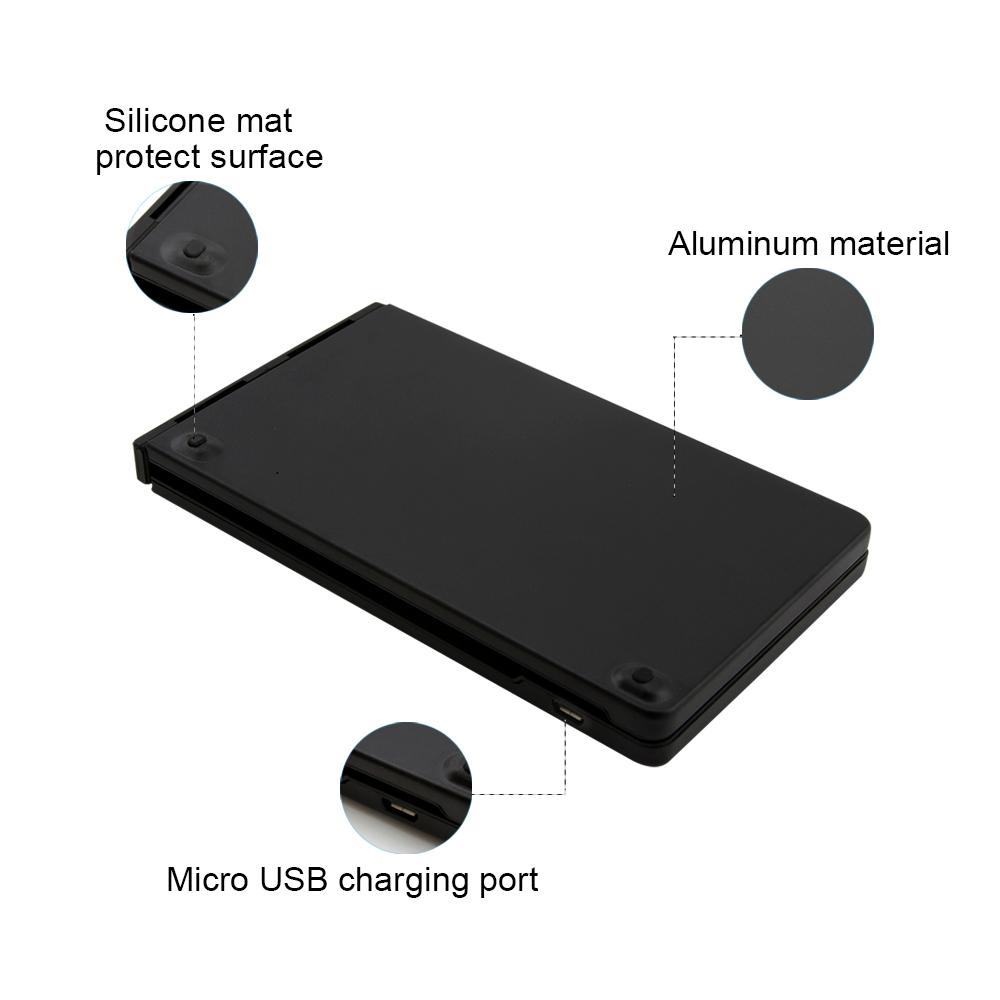 Мини-клавиатура складная беспроводная, Bluetooth тихая, Перезаряжаемая, для ноутбука, Windows, IOS, планшета, ПК