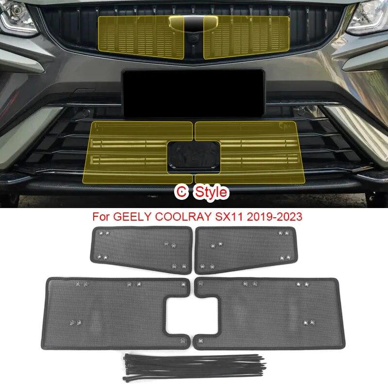 4 шт. автомобильный защитный чехол для воздухозаборника от насекомых, вставка Airin, сетчатый вентиляционный фильтр для гоночного гриля для GEELY COOLRAY SX11 2019-2025