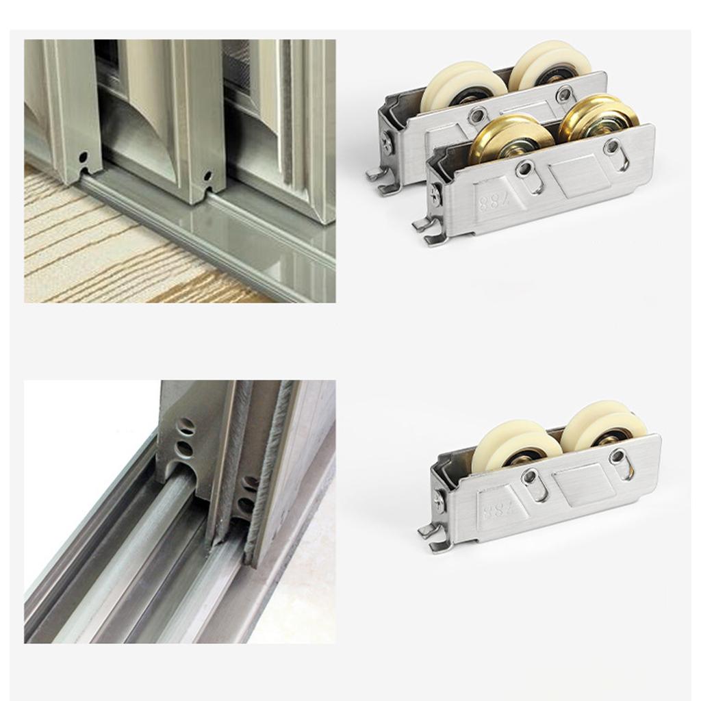 Обновления Ролики для окон Раздвижные оконные ролики Стальные/нейлоновые Направляющие ролики для окон Простая установка для раздвижных дверей