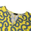 Women Large Size Round Neck Short Sleeve Printed Loose Blouse