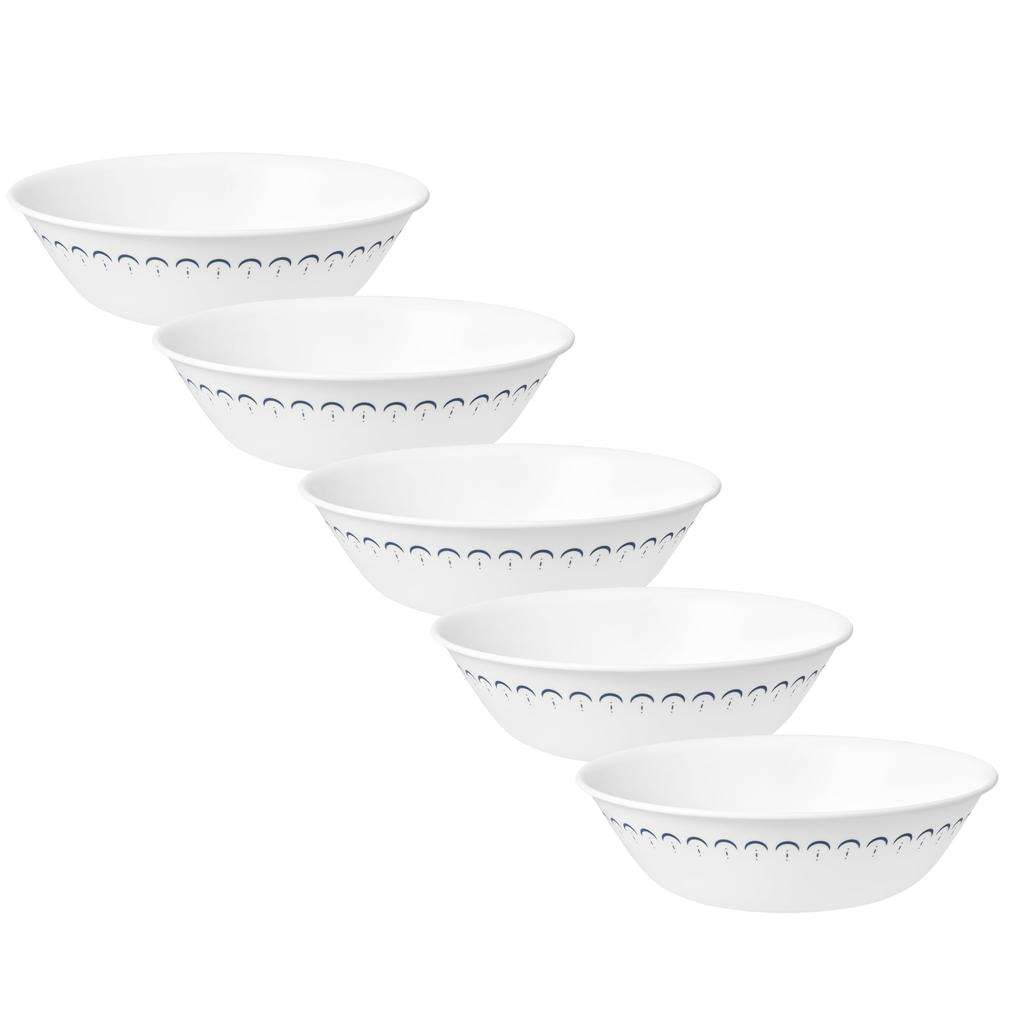 PEARL METAL CORELLE Outer Diameter X Height Caspian Lace Large Set of Plate, Dish, 21.5 6cm, Shatter-Resistant, Lightweight, Bowl, J432-CPL, 5,