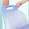 Expanding File Folder A4 13 Compartment Translucent File Case with Handle Waterproof Document Organizer Student Test Papers School Supplies