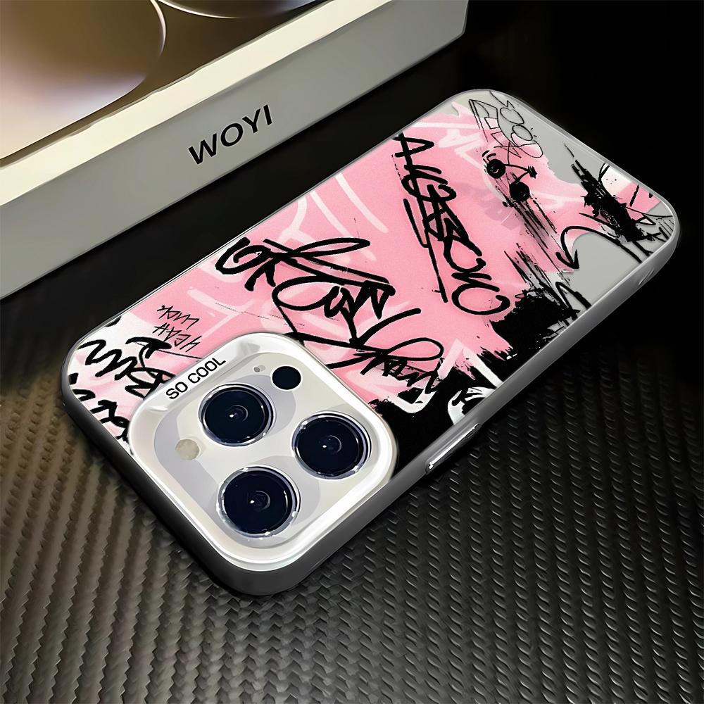 Fashion English Case For Iphone 16 15 14 13 12 11 Pro Max Cover For Iphone 17 Pro Max Funda Coque Bumber Shell 16E 15 14 Case