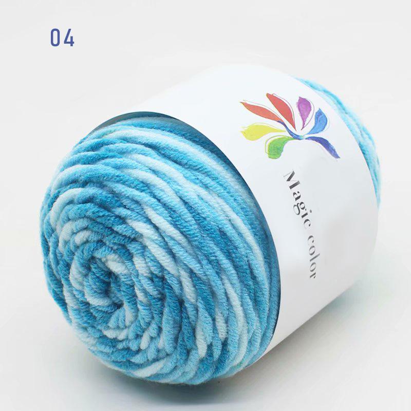 50 г/моток Взрослый шарф Разноцветное секционное крашение 8 нитей Хлопковая пряжа Пряжа Сделай сам Ручное вязание