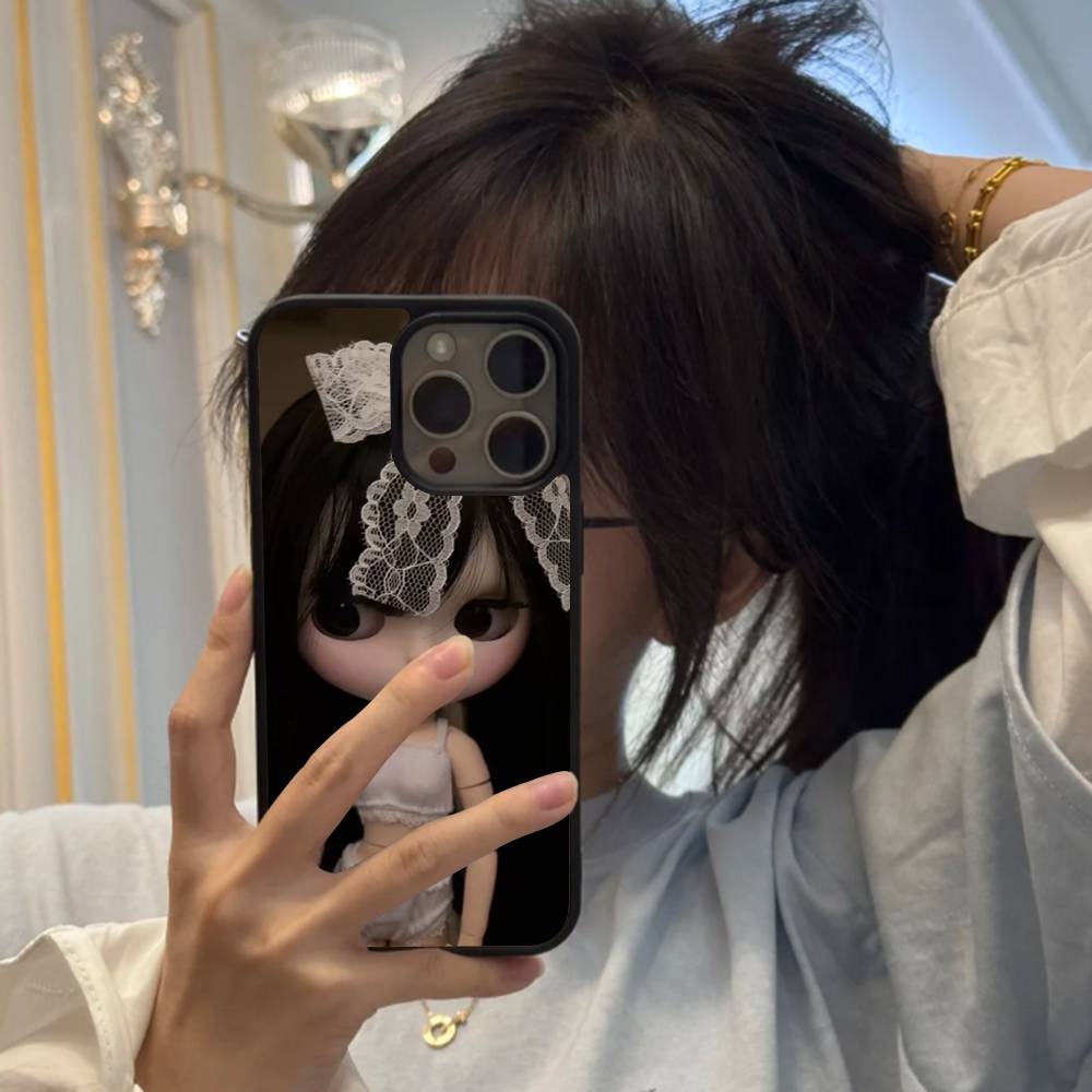 Темная милая кукла Девочка Жесткий пластиковый чехол для телефона Для Iphone 17 Air 16 15 14 13 12 11Pro Max PC TPU Чехол
