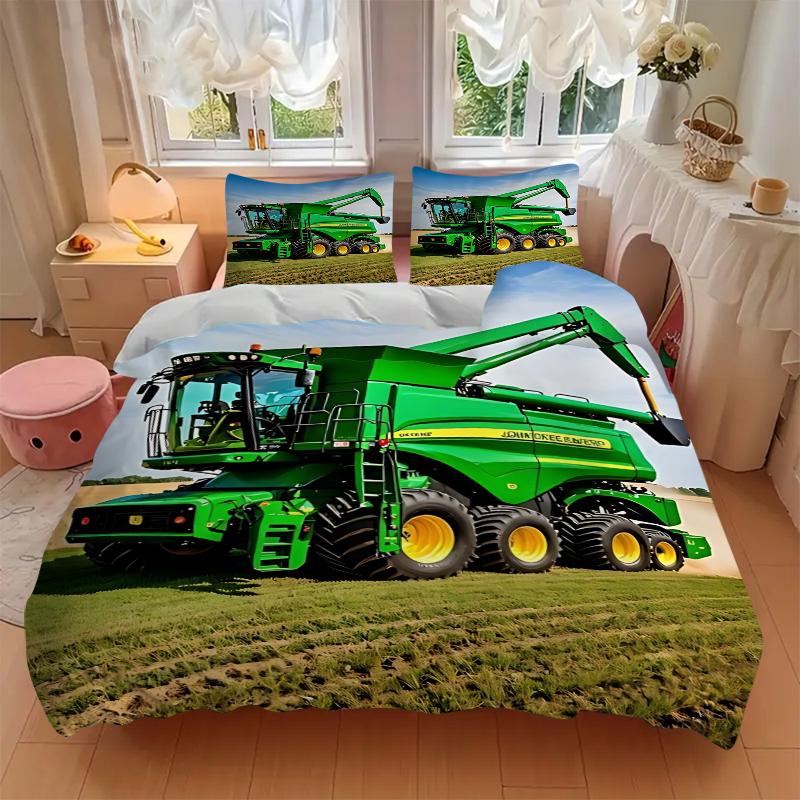 3Pcs Modern Agricultural Machinery Bedding Sets For All Sizes New 3D Printed Bed Cover Comforter Duvet Cover Pillowcase Bedroom Decoration