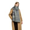 Plaid Contrasting Color Thickened Scarf Women's Imitation Cashmere High-end Sense Versatile Warm Scarf Autumn and Winter New Scarf