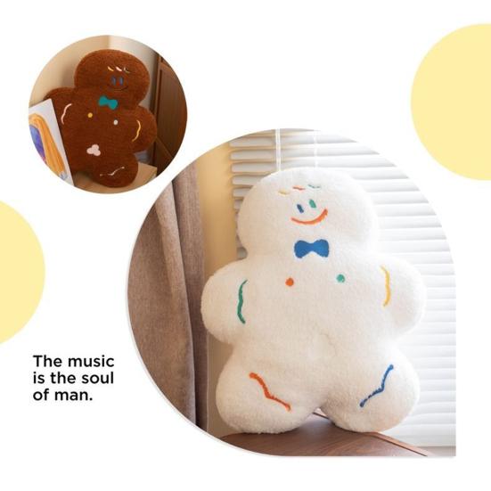 Пряничный человечек плюшевая игрушка мягкая рождественская кукла печенье для детей плюшевая праздничная