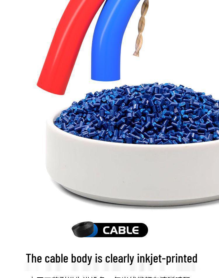 Heavy-Duty Waterproof 2-Core Outdoor Beef Tendon Power Cable, 2.5mm², Antifreeze Soft Wire with Plug