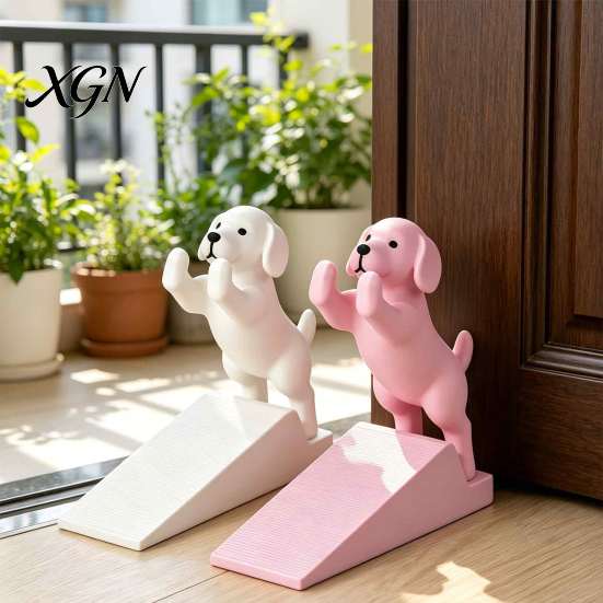 Sturdy Door Security Tool Cute Dog Stopper, 3D Printed Wedge Stopper for Bottom Durable PLA of Door, Non-Slip Holder, Decorative Stop Bedroom Creative