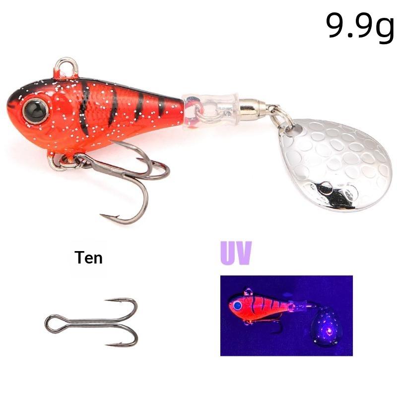 Spin Tail Spinner Fishing Lure 6/10/14g Hard Metal Blade Bait Lifelike Swimming Action for Bass Perch Pike Angling