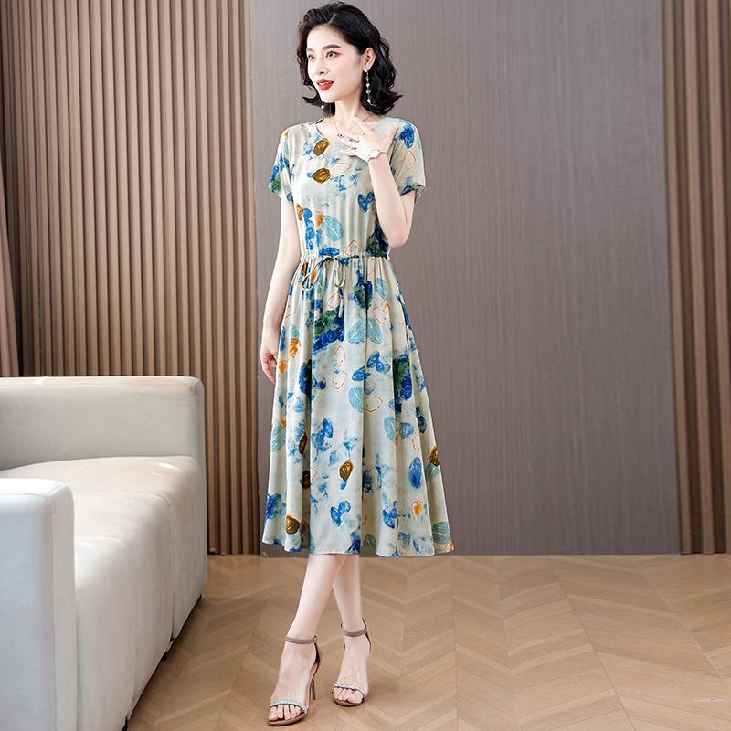 Летние элегантные платья, женские тонкие повседневные летние женские платья с короткими рукавами, винтажная одежда в корейском стиле