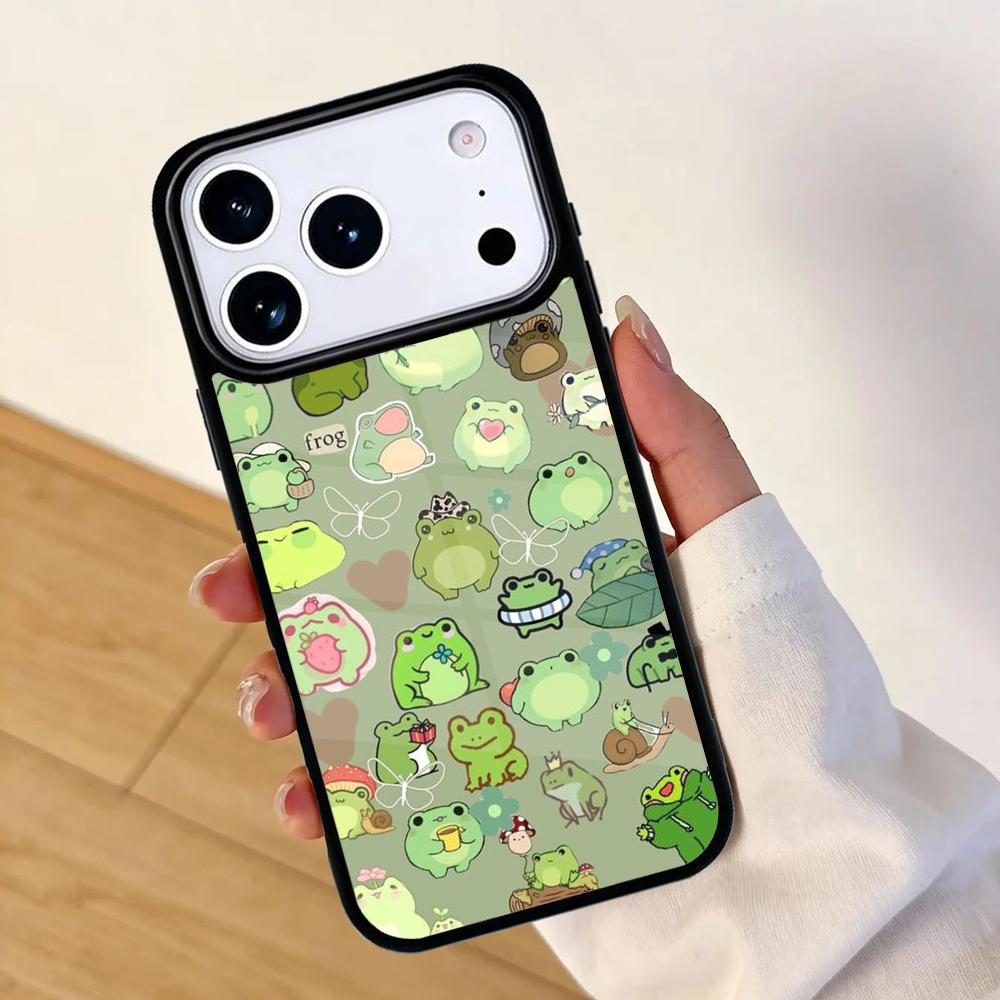 Frog Animals Mobile Phone Case for IPhone 17 AIR 16pro Max 15 14 13 12 11 Bumper Cover