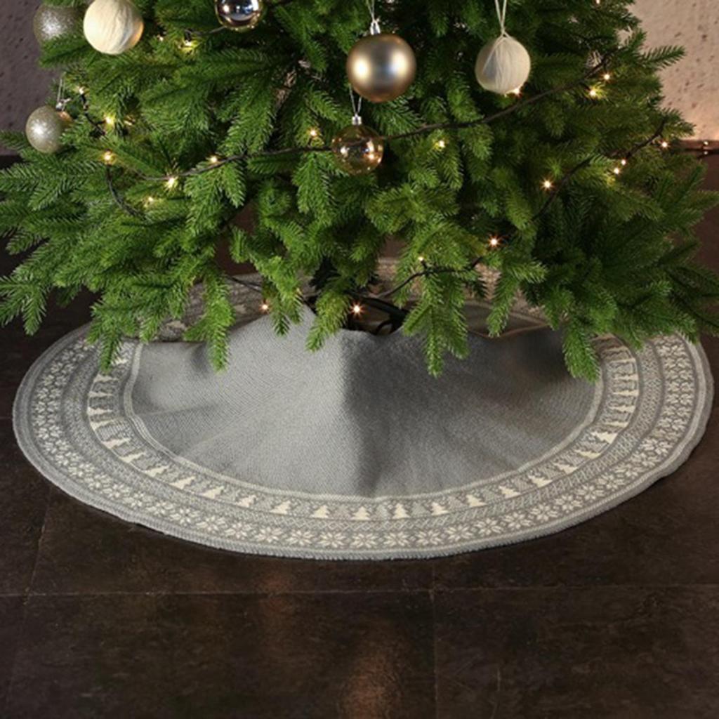 Вязаная юбка в виде рождественской елки, деревенская толстая юбка в виде снежинки, праздничное украшение для фермерского дома, декор для домашней вечеринки