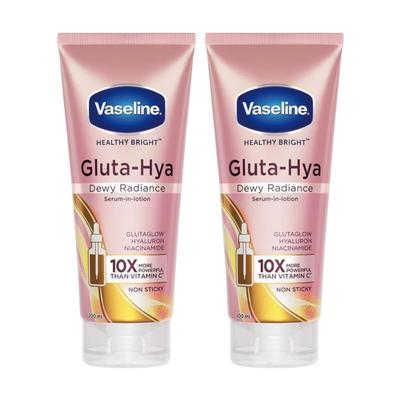 Лосьон Gluta Hya Dewy Radiance 200 мл X Упаковка из 2 шт. Осветляющий Увлажняющее средство для лица и тела Легкий уход для сияния