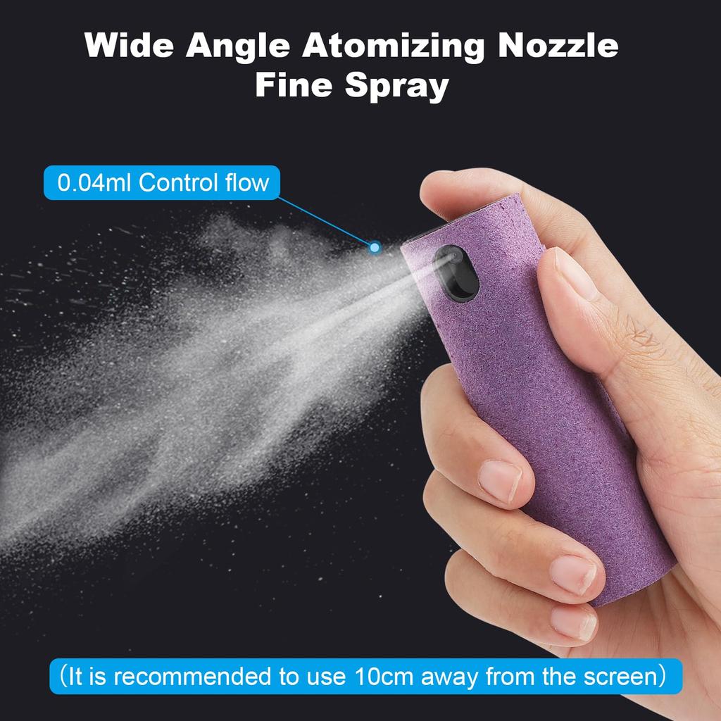 Screen Cleaner 3-in-1Touchscreen Mist Cleaner Spray and Microfiber Cloth Built& Cleaning Portable Fingerprint-Proof Spray Bottle