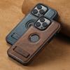 Magnetic Leather Phone Case For IPhone 13 12 15 14 Pro Max 15Plus Magsafe Invisible Bracket Cover For iPhone 12 13 14 15 ProMax