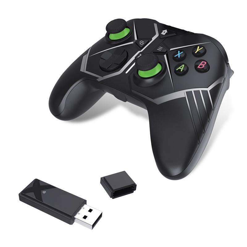 Беспроводной игровой контроллер 2,4 г, вращение на 360 градусов, 3D-джойстик, встроенный аккумулятор емкостью 600 мАч, геймпад
