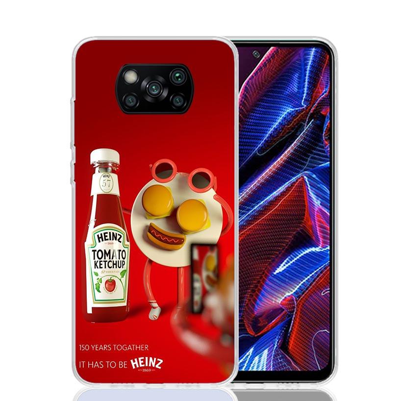 Чехол для телефона Lamb Heinz Tomato Ketchup для Xiaomi Poco X7 X6 X5 Pro F7 Ultra Redmi 15C 15 13 13C 12 12C 10 10A 10C 9 9A 9C 9T