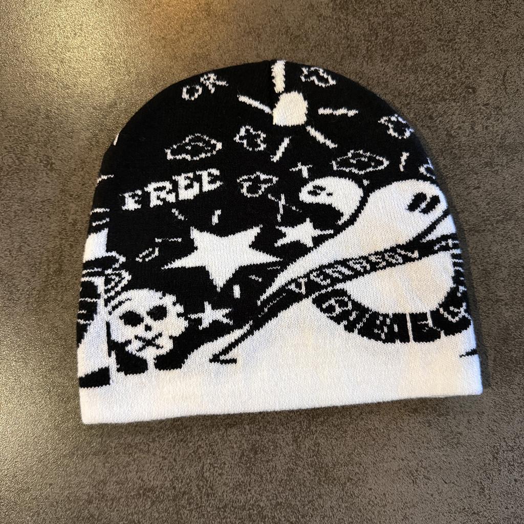 Halloween Ghost Skull Star Acrylic Wool Hat Trendsetting Design For Weather Cold