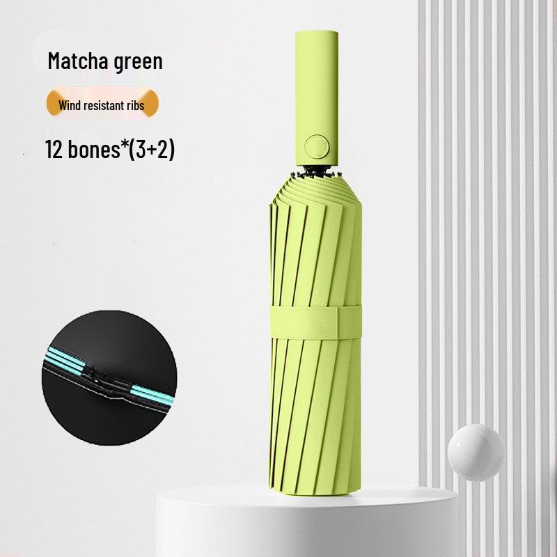 Пользовательский УФ Черный Клей Зонт от Солнца и Дождя – Женский Трехсложный Дизайн с Нанесением Логотипа.