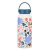2025 New Model 1L Large Capacity Thermos Cup with Wide Mouth, Portable Handle, Sports Water Bottle, Outdoor Printed Water Cup for Women