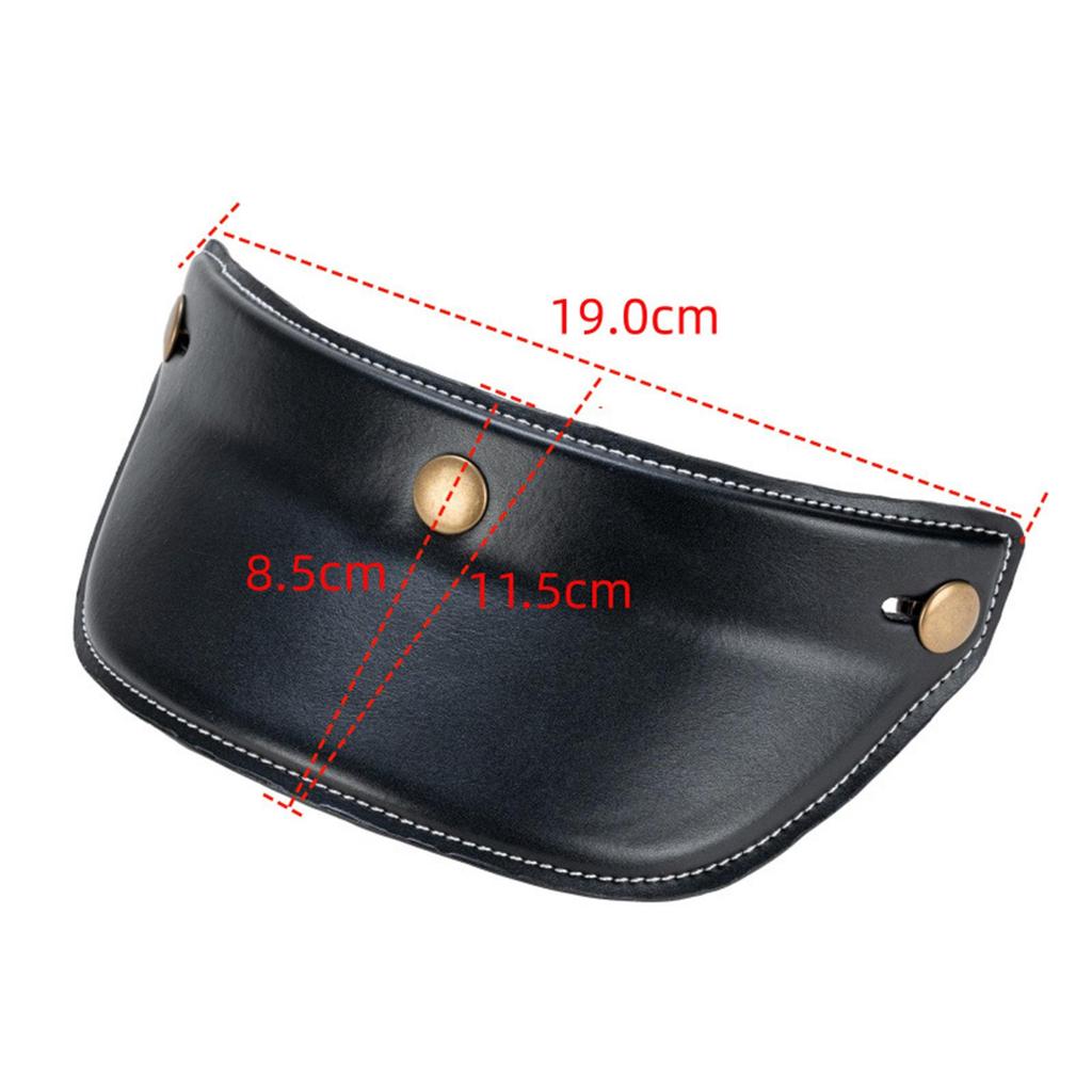 Helmet Visor PU Leather Replacement Sun Shade Shield for Universal Motorcycle Helmet Accessory Open Face Protection