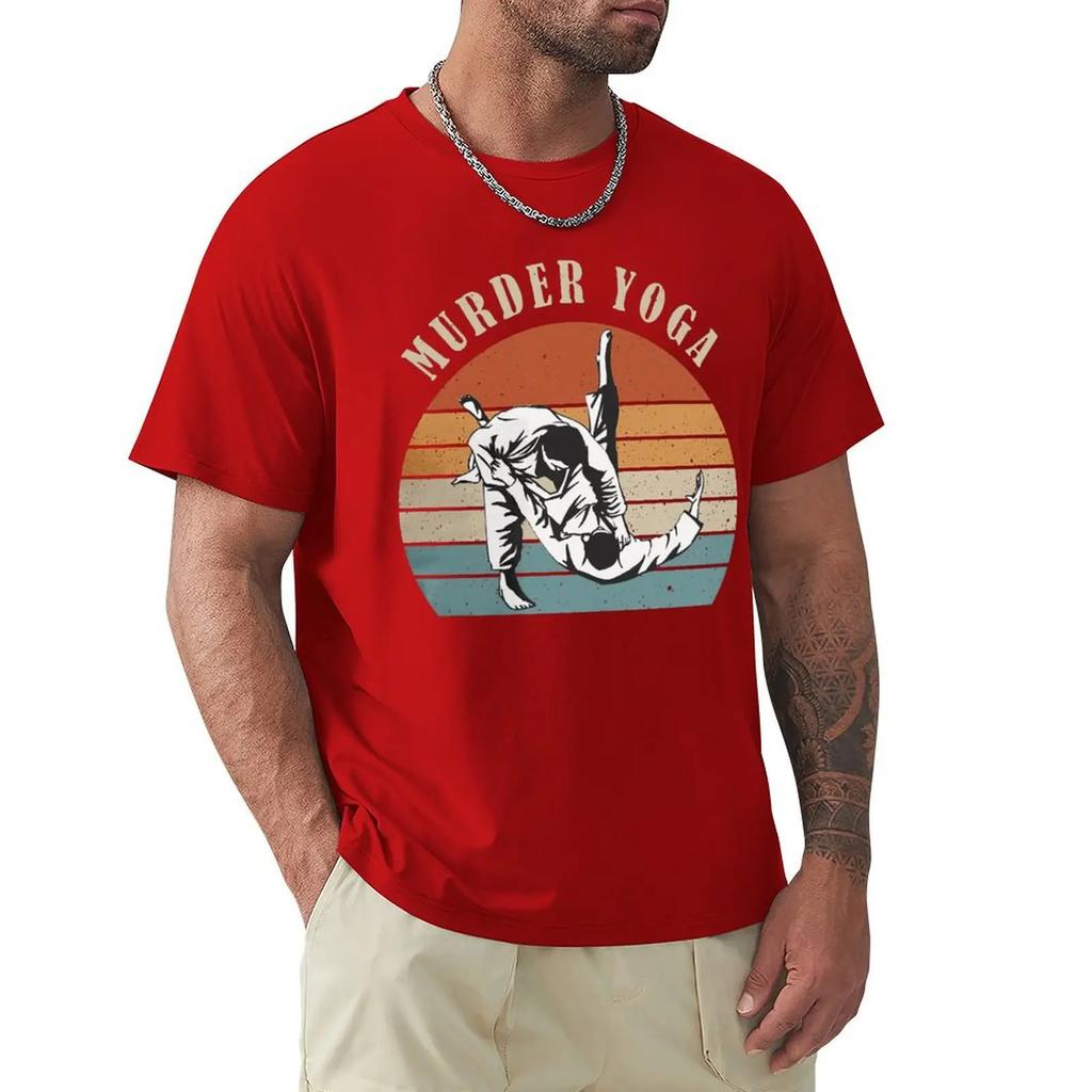 Men Murder Yoga Vintage Jiu Jitsu T Shirt Martial Arts Brazilian Cotton Clothing Humor Short Sleeve Tees New Arrival T-Shirts