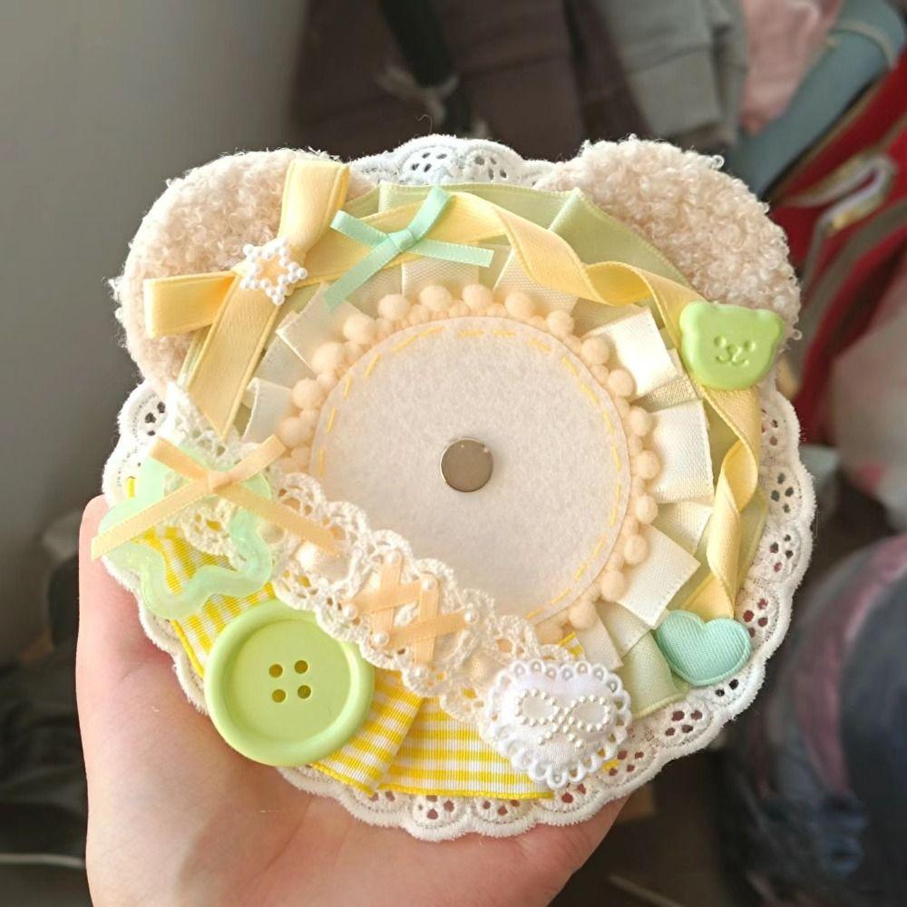 Lacework Anime Pins Display Base DIY Badge Decoration Tray Cute Badge Holder Badge Organizer