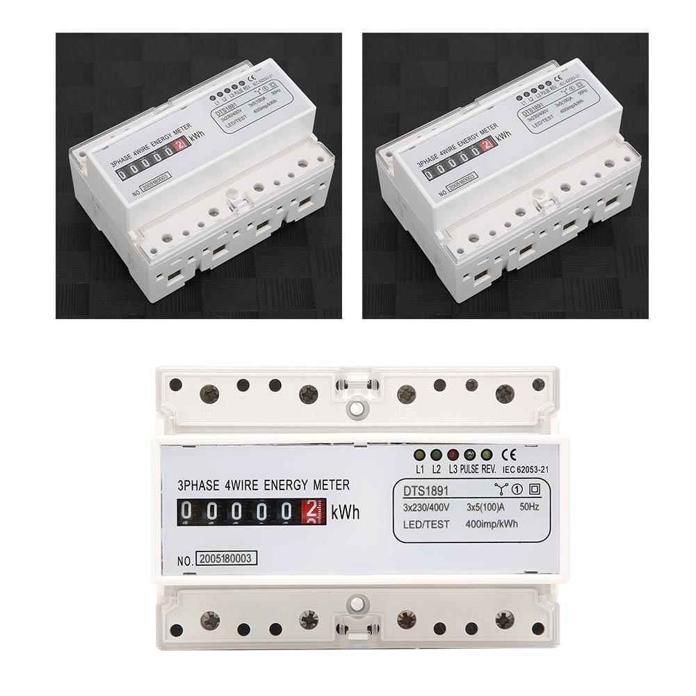 DTS1891 3 Phase 4 Wire 7P DINRail Electric Meter Energy Meter Electronic KWh Meter