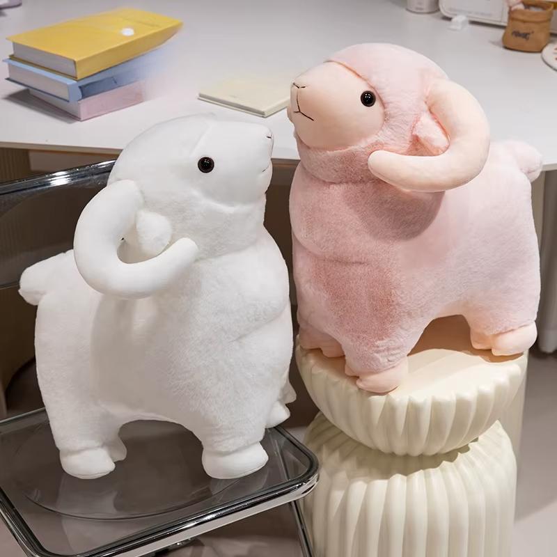 Творческие 25/35/45 см Имитация животных Овцы Куклы Белые Розовые Игрушки Смешные Девочки Мальчики Мультяшные Комфортные Девочки Подарки на день рождения