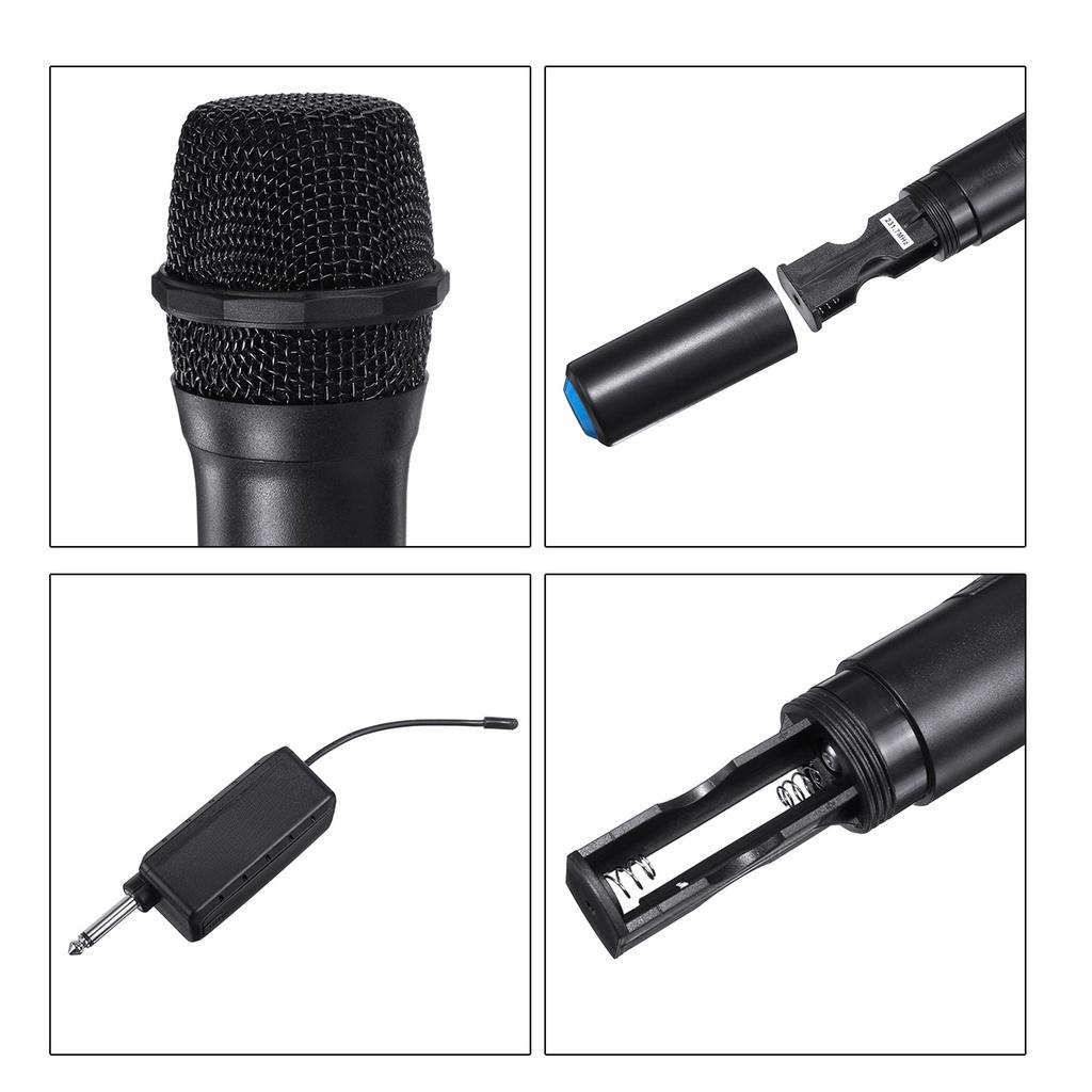 2 ШТ. Профессиональная беспроводная микрофонная система с приемником UHF Ручной микрофон Динамик Караоке Встреча Вечеринка