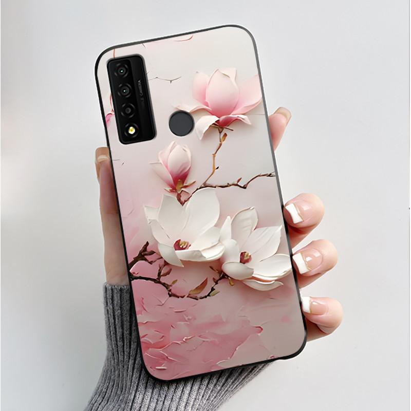 Case For TCL 20 XE 20XE 5087Z Phone Case Luxury Fashion Butterfly Flowers Black Soft TPU Silicone Protective Cover Shell Casing