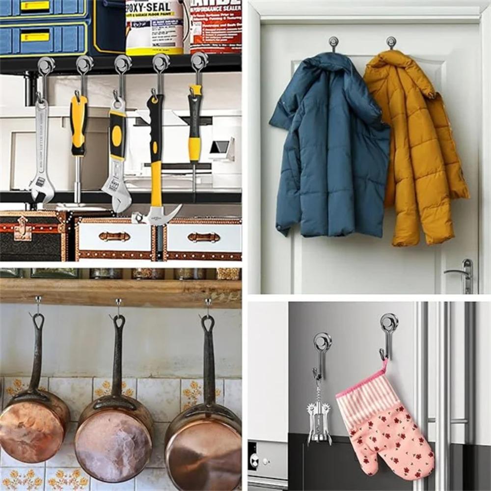 20 шт. черных магнитных крючков Cruis Heavy Duty Неодимовые редкоземельные магнитные вешалки, Сверхсильные магниты с крючком для подвешивания, R