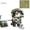 KAZI Military Man Vehicle Compatible Assembly Building Block Model Logistics Detection Force Armored Signal Transmitting Kids Toys