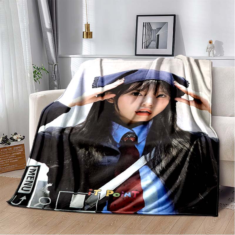 3D Printed Flannel Blanket I-ILLIT Combo K-POP Home Sofa Bed Blanket | Birthday Gift, Customizable