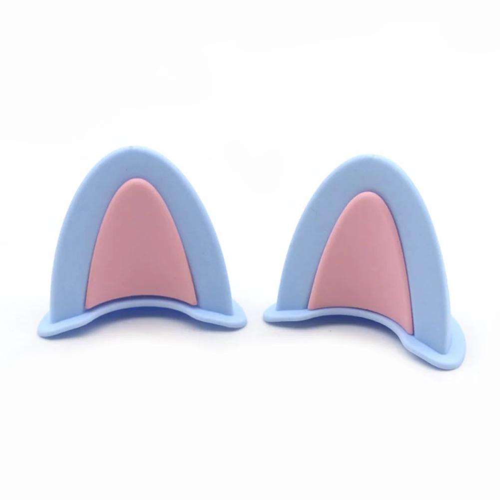 2Pcs Cute Cat Ears Helmet Decoration Motorcycle Electric Stickers Decor Multicolor Motorcycle Helmets Accessories Universal