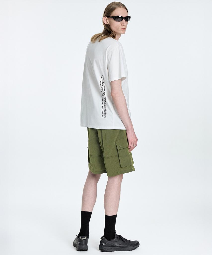 IL CORSO Metallic Nylon Shorts Khaki