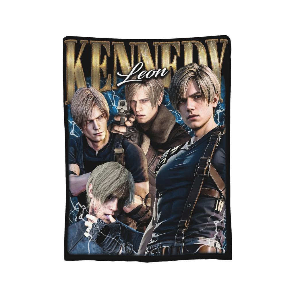 Злобные жители Остерегайтесь Крысиного одеяла Фланелевый принт Леон Кеннеди Ультрамягкое покрывало для постели Наружные покрывала