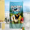 Angry Birds Beach Towel Soft Durable Quick-Dry Comfortable Lightweight Perfect for Traveling Yoga Camping and Swimming