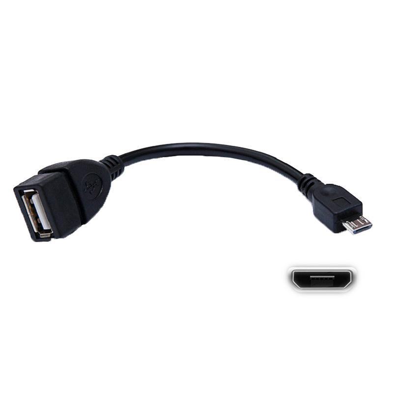 Адаптер Micro USB OTG для литья под давлением, черный, кабель передачи данных типа «мама» V3/V8