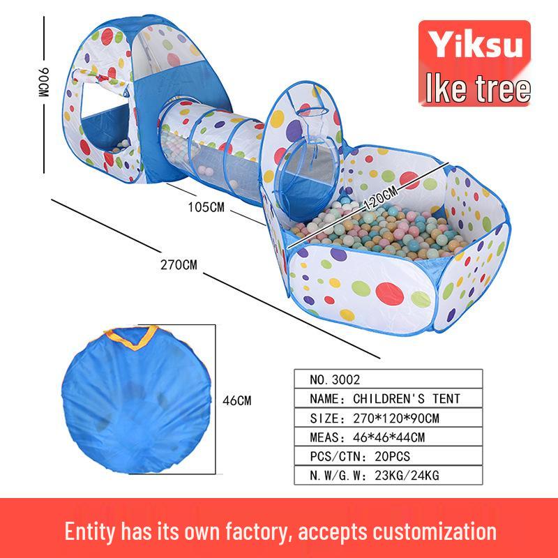 Игровой набор «Юрта 3-в-1» для детей, палатка и туннель для использования в помещении/на улице