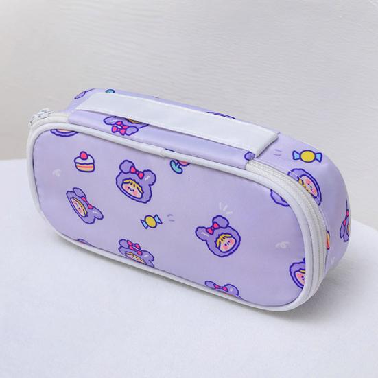 Многофункциональная сумка для хранения карандашей с ручкой, прочный чехол с милым кроликом и медведем