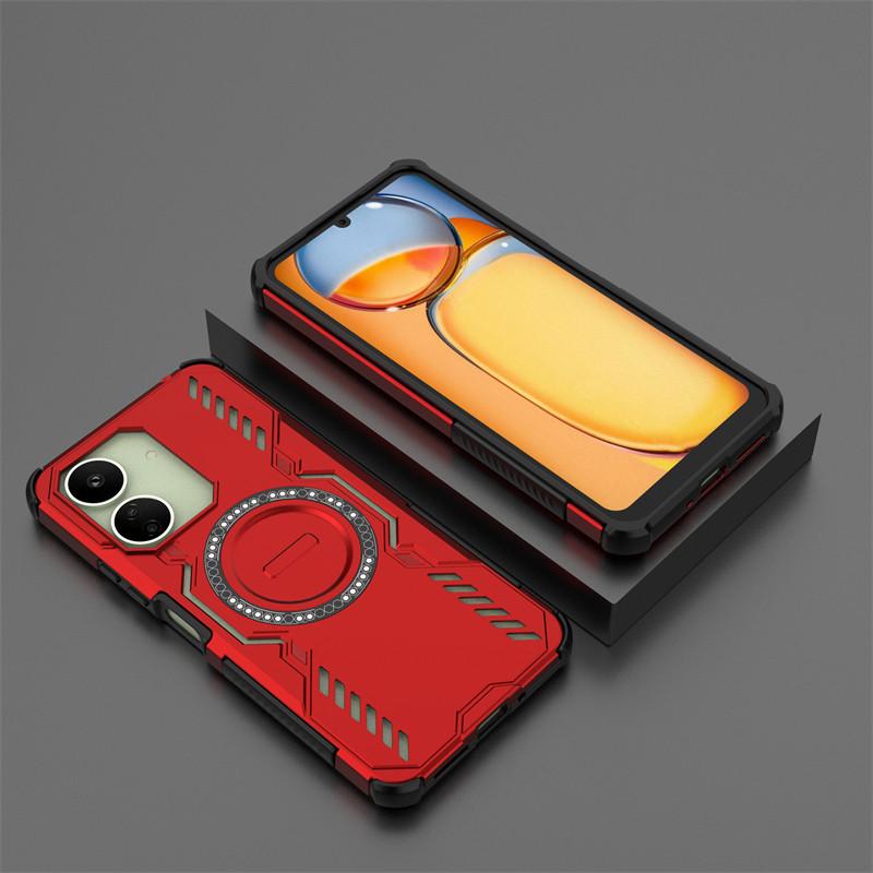 For Xiaomi Poco C65 Case For Poco C65 Anti-knock Magnetic Adsorption Wireless Charge Full Back Cover For Poco C65 Case 6.74 inch