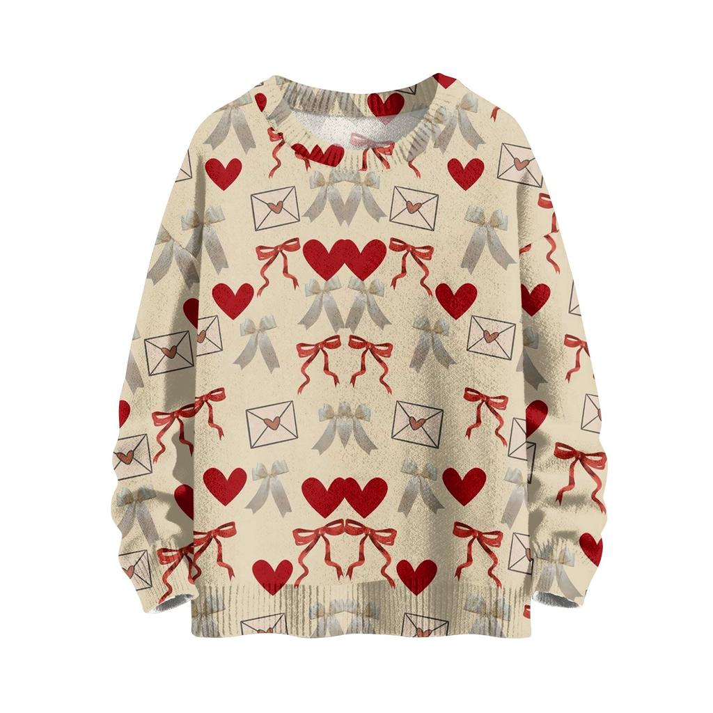 Счастливые толстовки для женщин вязаный свитер симпатичная рубашка осенний круглый вырез пуловер топы