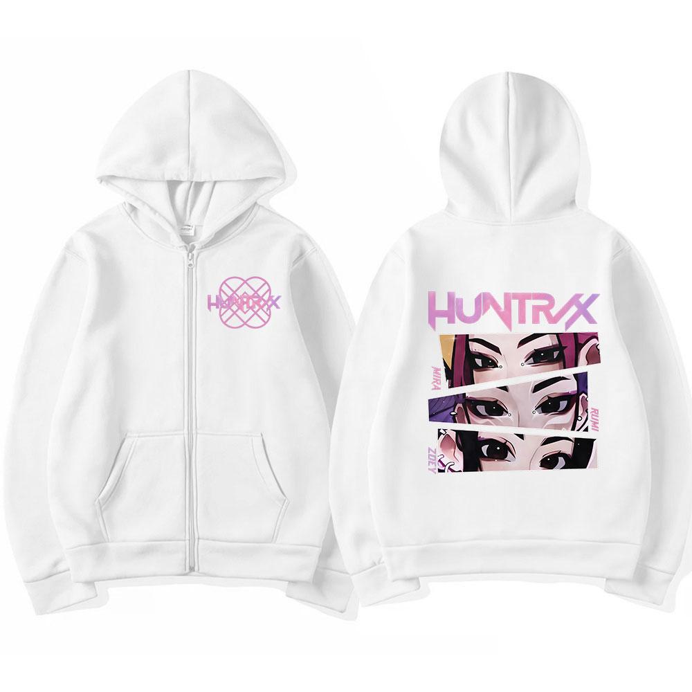 K-pop Охотники на демонов Руми Мира Зои Глаза Толстовки на молнии Мода Хип-хоп Y2k Толстовки на молнии Мужская женская одежда Топ