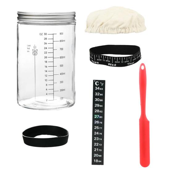 Стартовый набор Yousheng Sourdough с тканевым чехлом, большой емкости, без бисфенола А, многоразовые принадлежности для выпечки хлеба на закваске